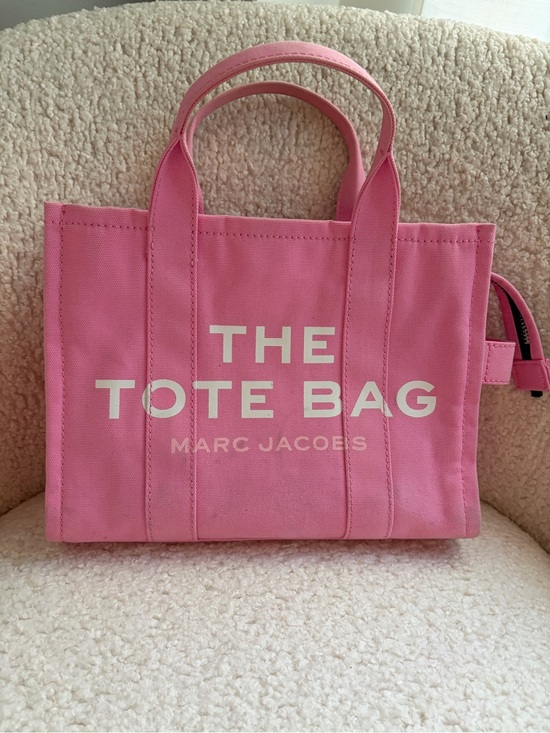 Marc Jacobs Handbags - Marc Jacobs Pink Canvas Tote with White Logo